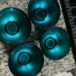 Teal blue bowls